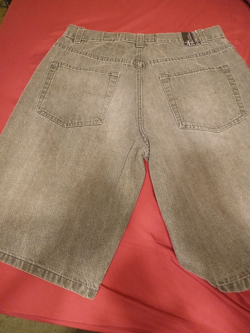Revolution Men's Faded Gray Denim Shorts - Picture 3 of 4